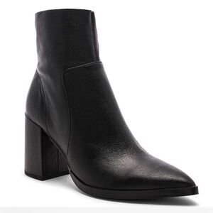 Tony Bianco Brazen Black Luxe Leather Ankle Boots
